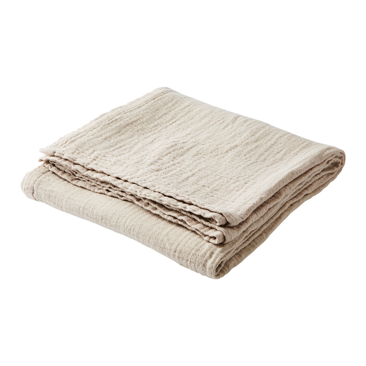 Vikt beige ELSA bordsduk i mjuk bomull med struktur