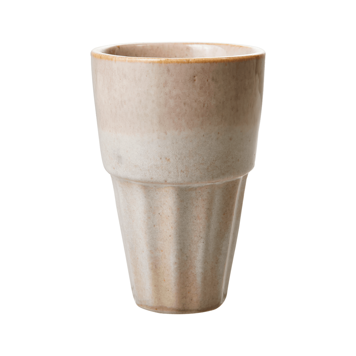 Beige COSTA kopp i keramik med rustik yta från Affari of Sweden