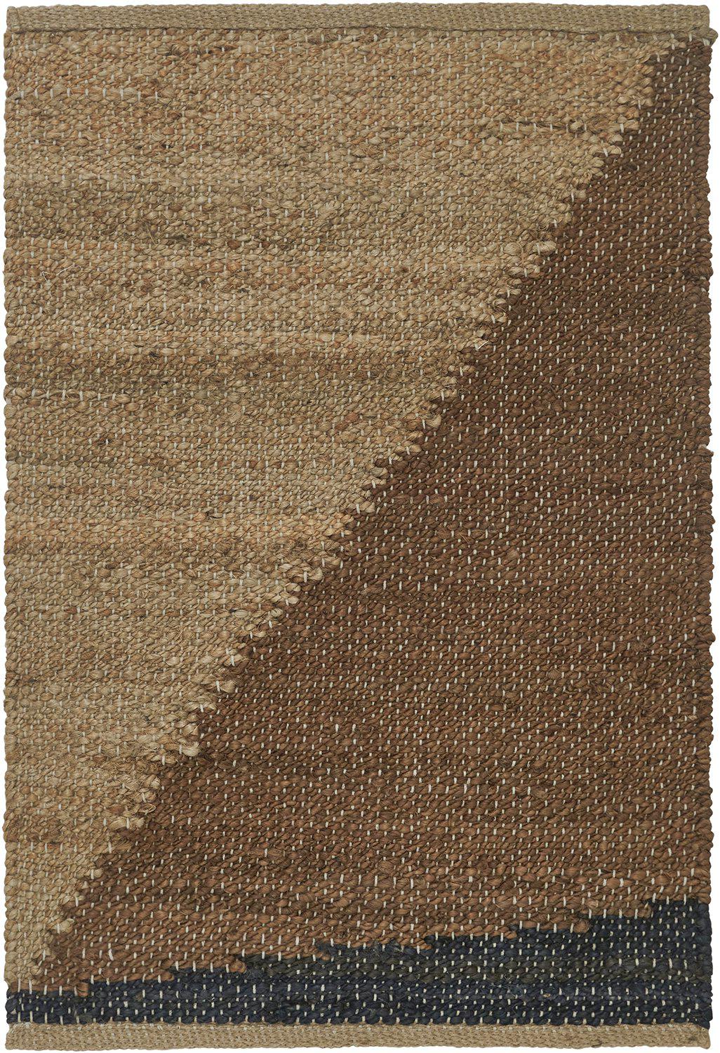 Brita matta brun 60x90cm i vävd jute med diagonalt mönster