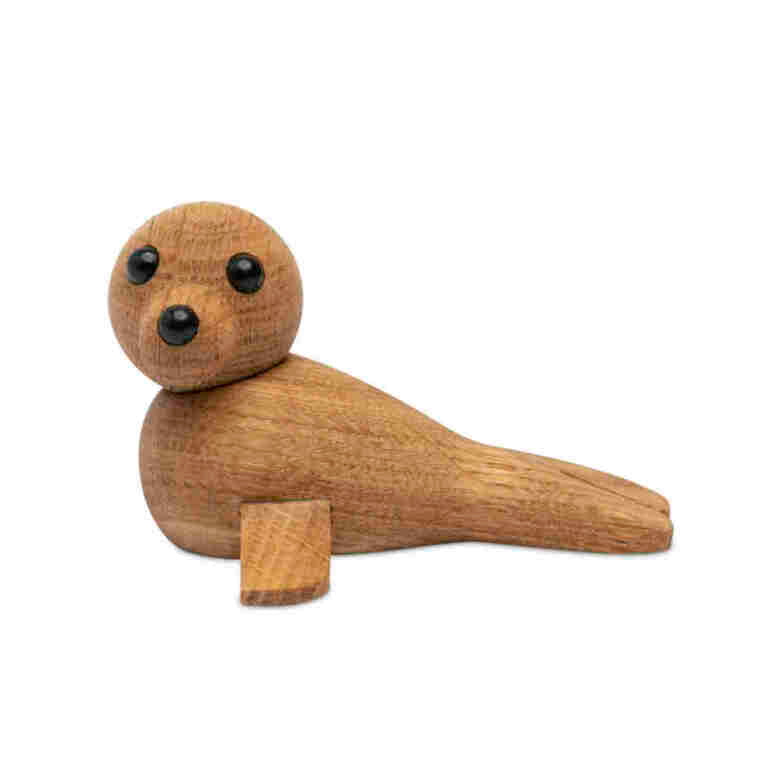 Handgjord Mini Säl träfigur i dansk design