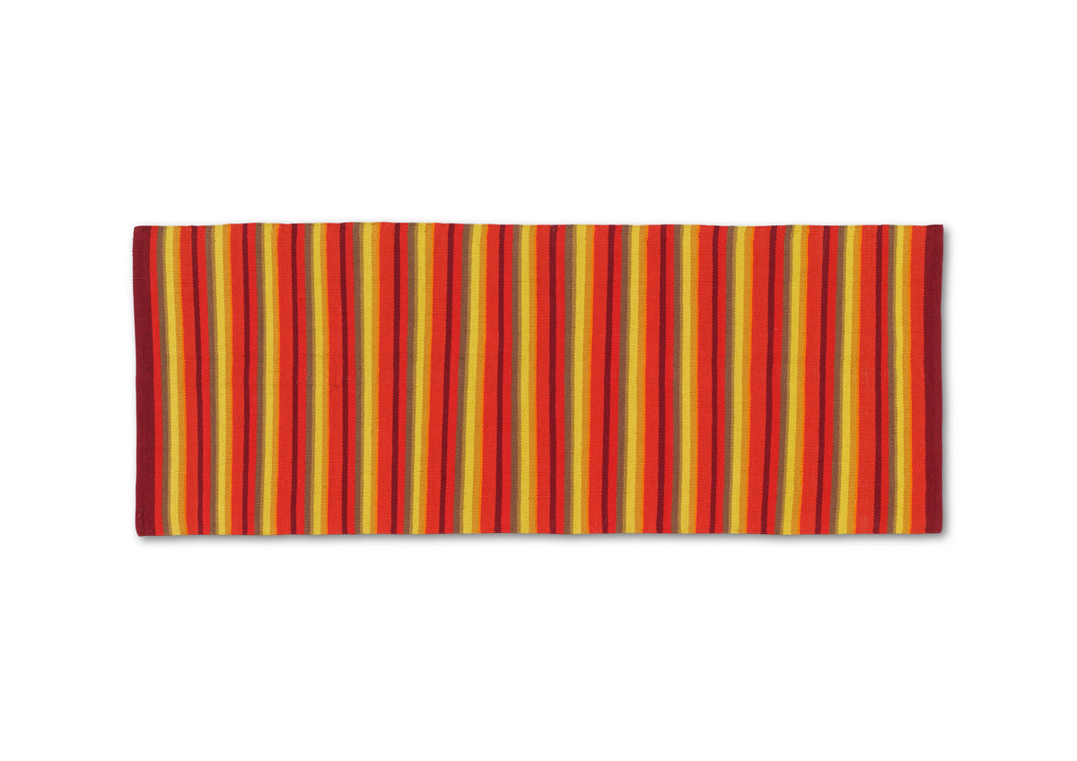 Matta Ethno 80x200 cm i orange med randigt folkloristiskt mönster