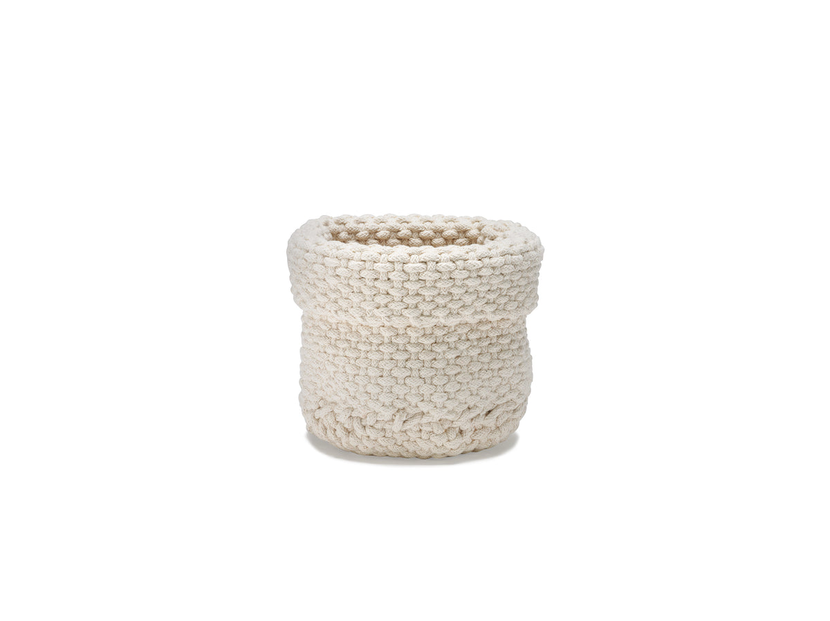 Förvaringskorg Rope Natur i flätat bomullsrep 20x25 cm