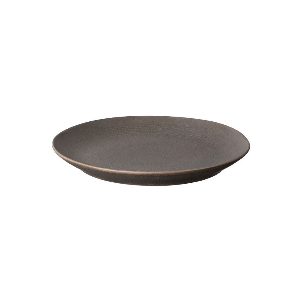 Blomus Kumi tallrik 26 cm i färgen Espresso med reaktiv glasyr