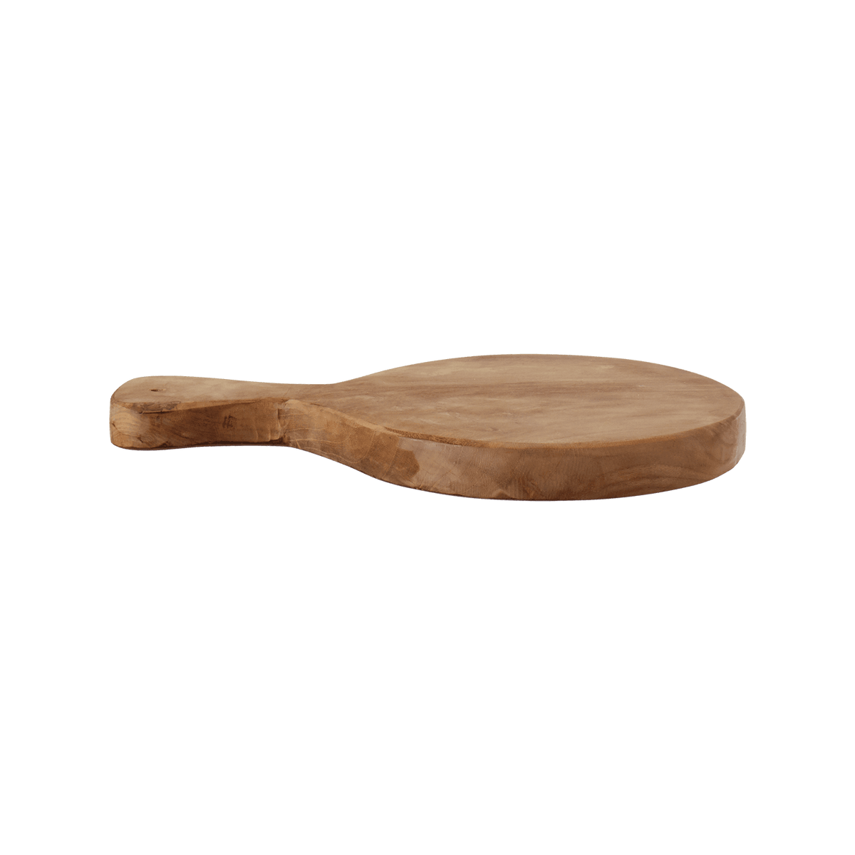 Närbild på ARVID skärbräda i teak som visar träets naturliga struktur