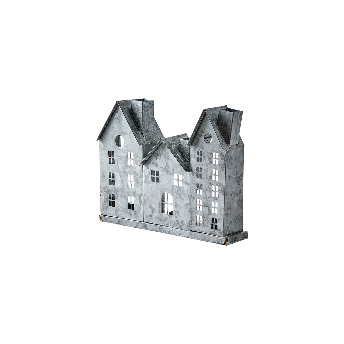 FENIX ljuslykta hus i grå och vit färg sedd från sidan