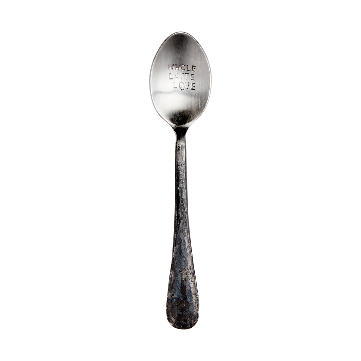 Handgjorda silverskedar ODIN med unik patina och textdetaljer