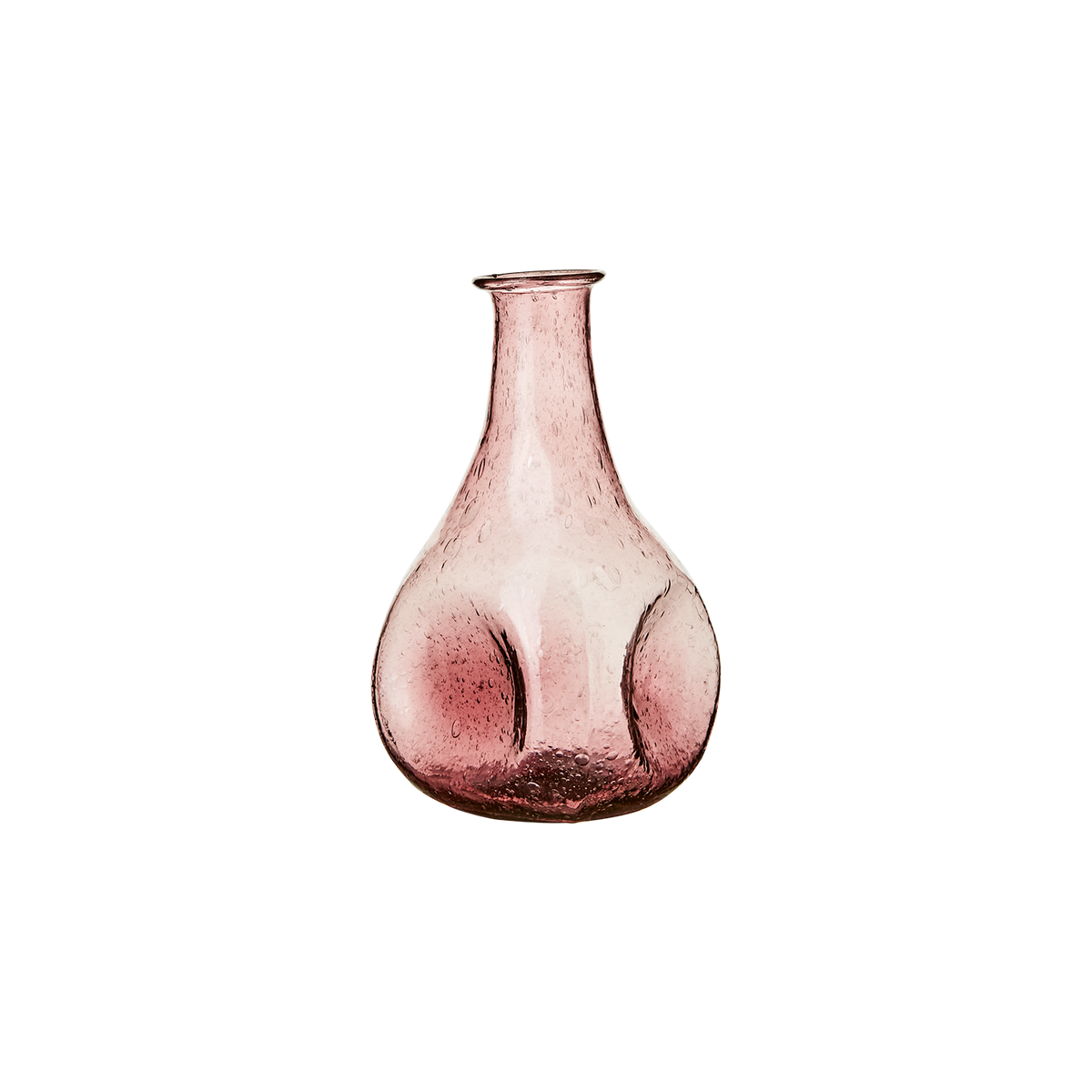 VIOLETTA vas storlek S i rosa munblåst återvunnet glas