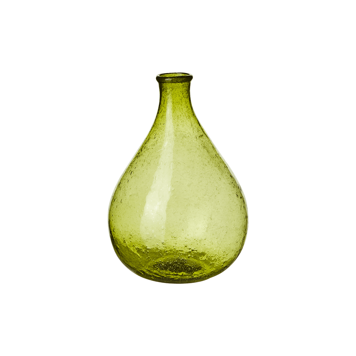 Munblåst grön vas VIOLETTA i återvunnet glas storlek small