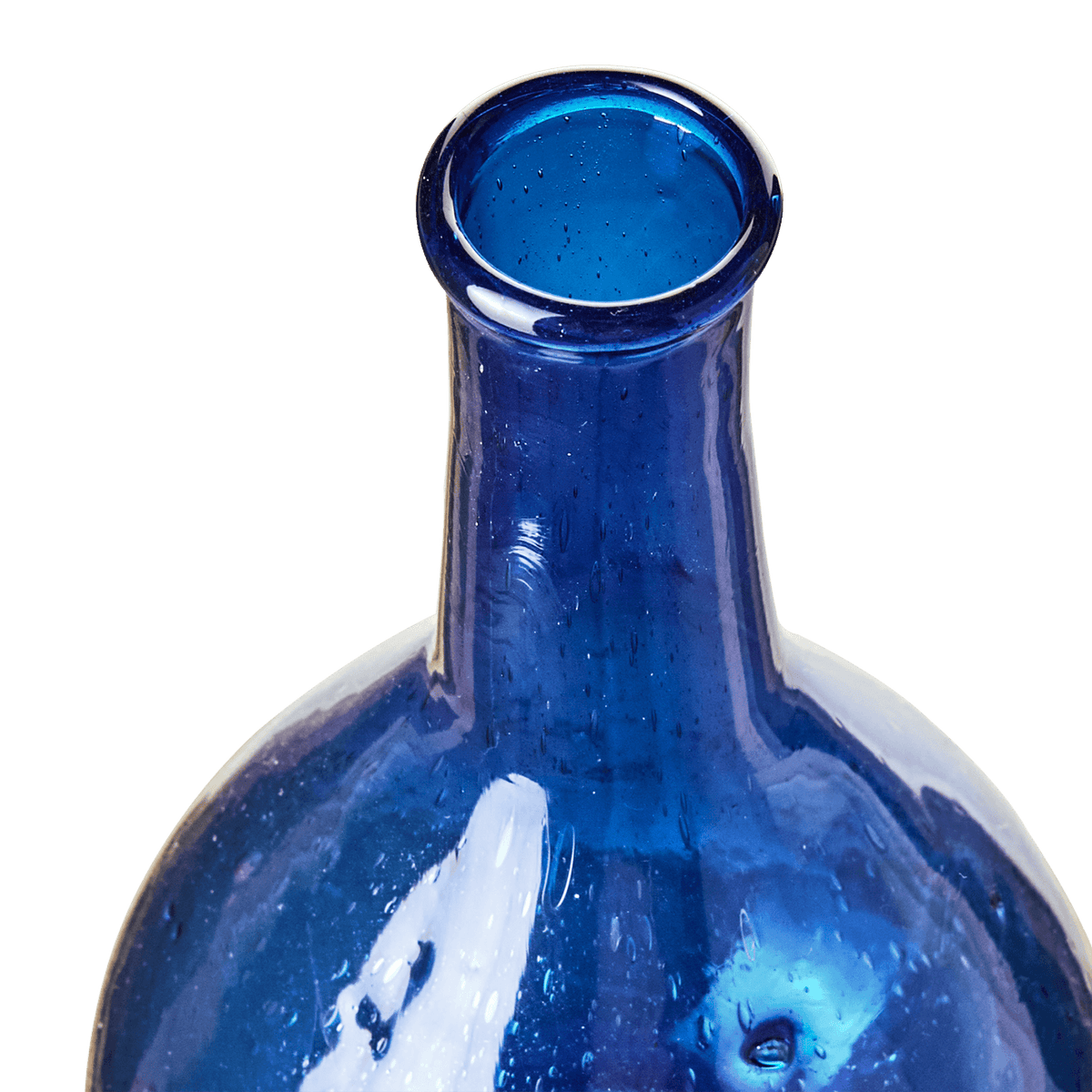 VIOLETTA vas i genomfärgat blått glas med unik bubblig textur