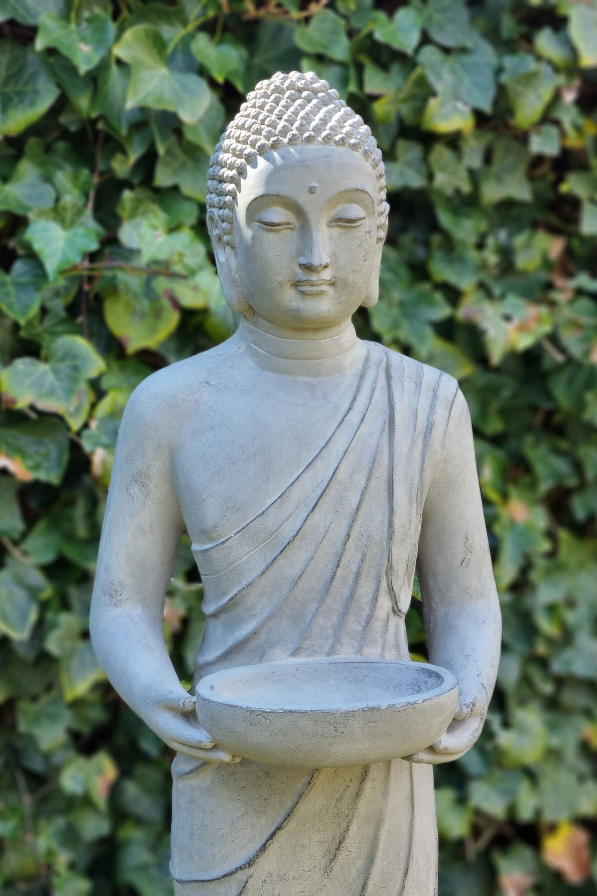 Buddha-figur 100 cm hög för utomhusbruk och trädgårdsdekoration