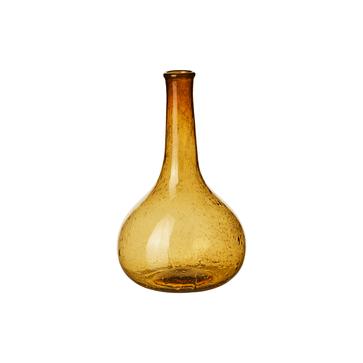 VIOLETTA vas i bärnstensfärgat munblåst återvunnet glas