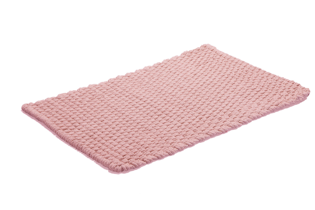 Matta Rope 70x120 Dusty Pink i flätad bomull från Etol