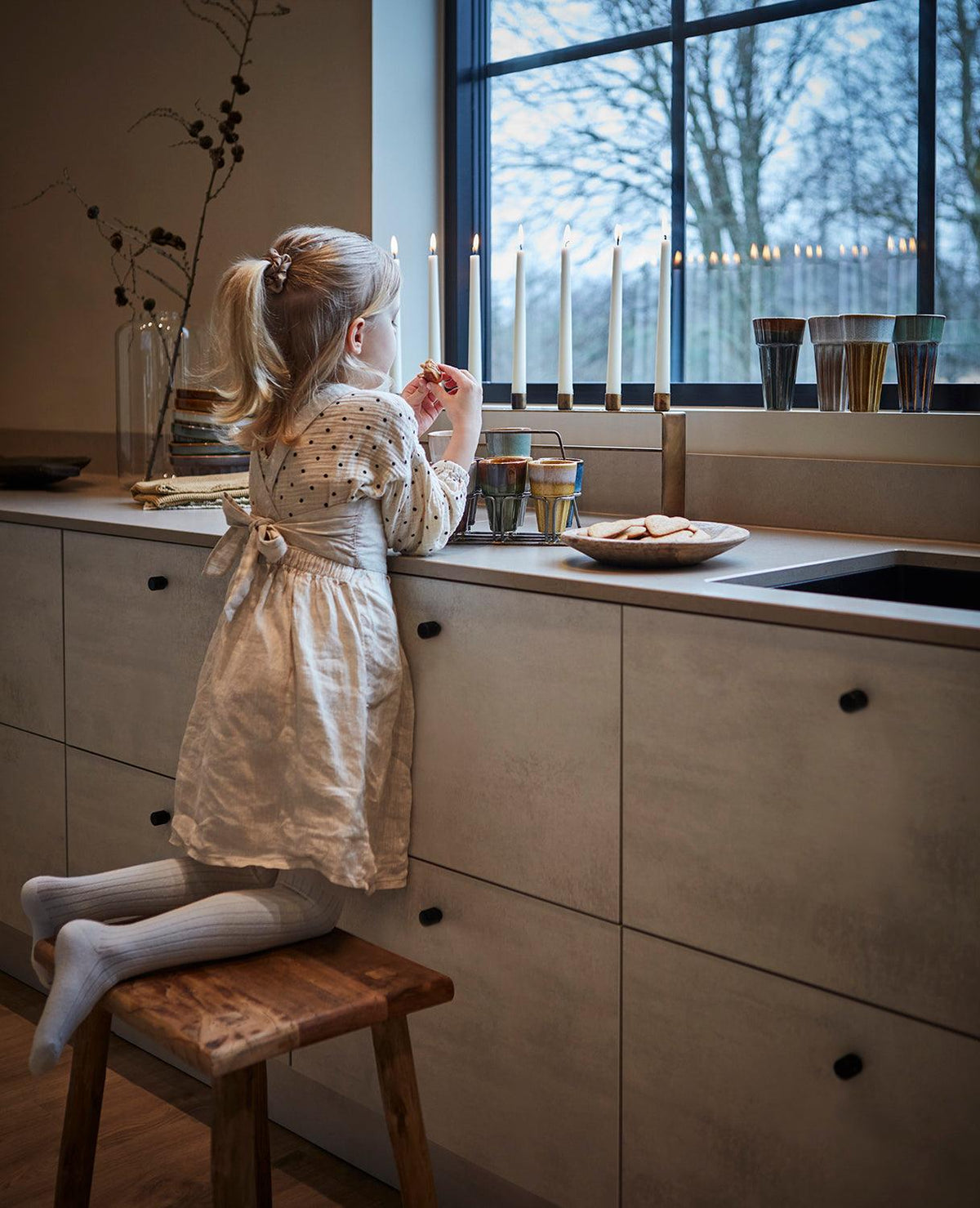 Rustik pall RIKO av återvunnet material för naturlig inredning
