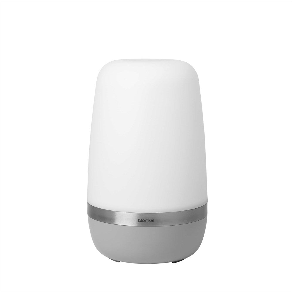 Portabel Spirit LED utomhuslampa 25 cm i färgen Platinum Gray med vit skärm