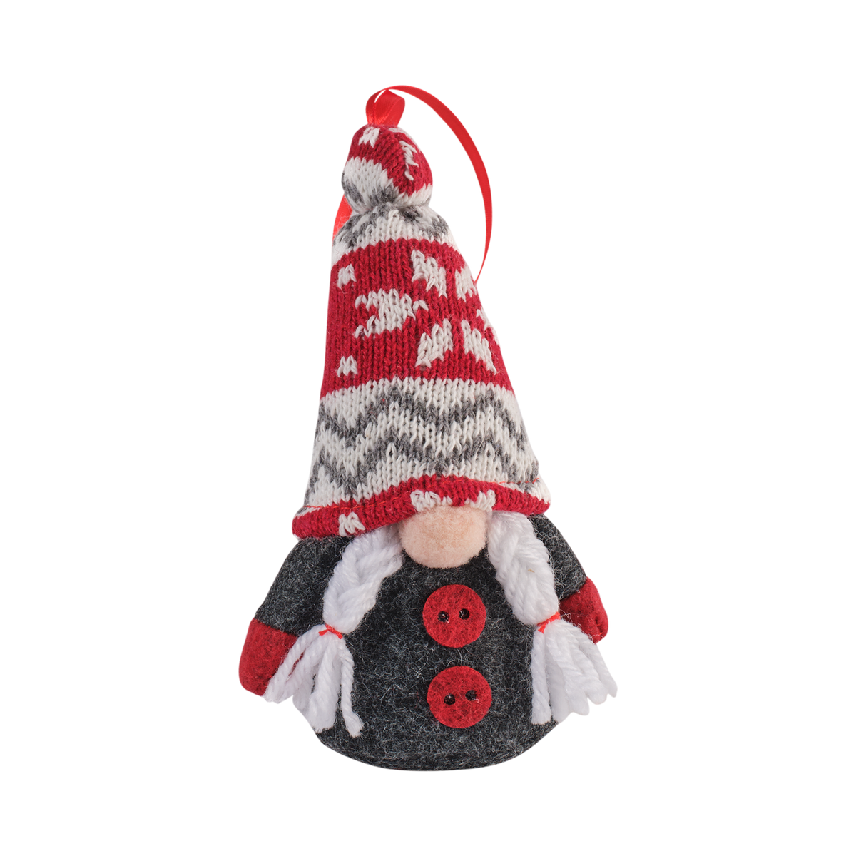 NOVELLA Jultomtar, 2-pack Grå/Röd, 15 cm