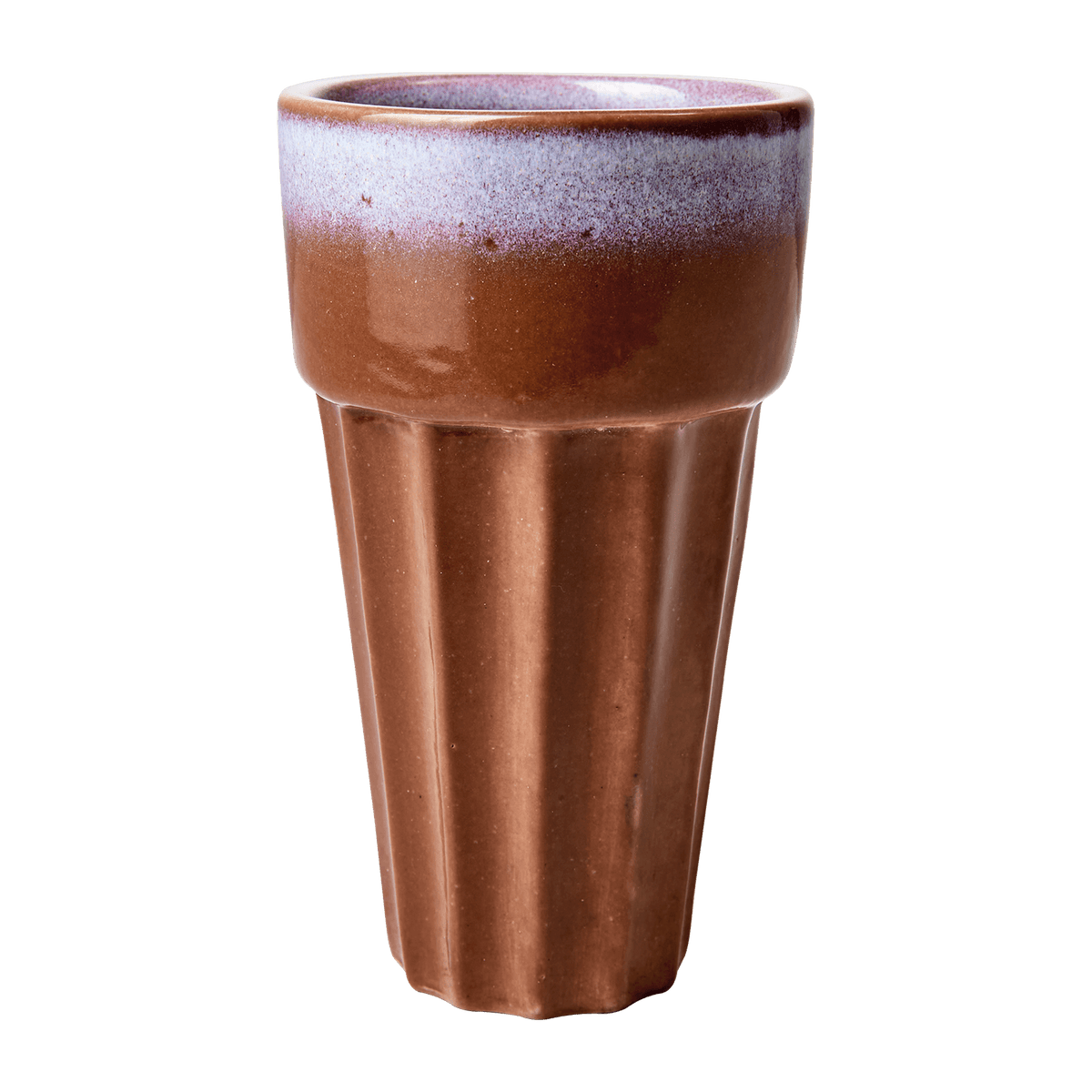 COSTA kopp L i terrakotta och flerfärgad glasyr från Affari of Sweden
