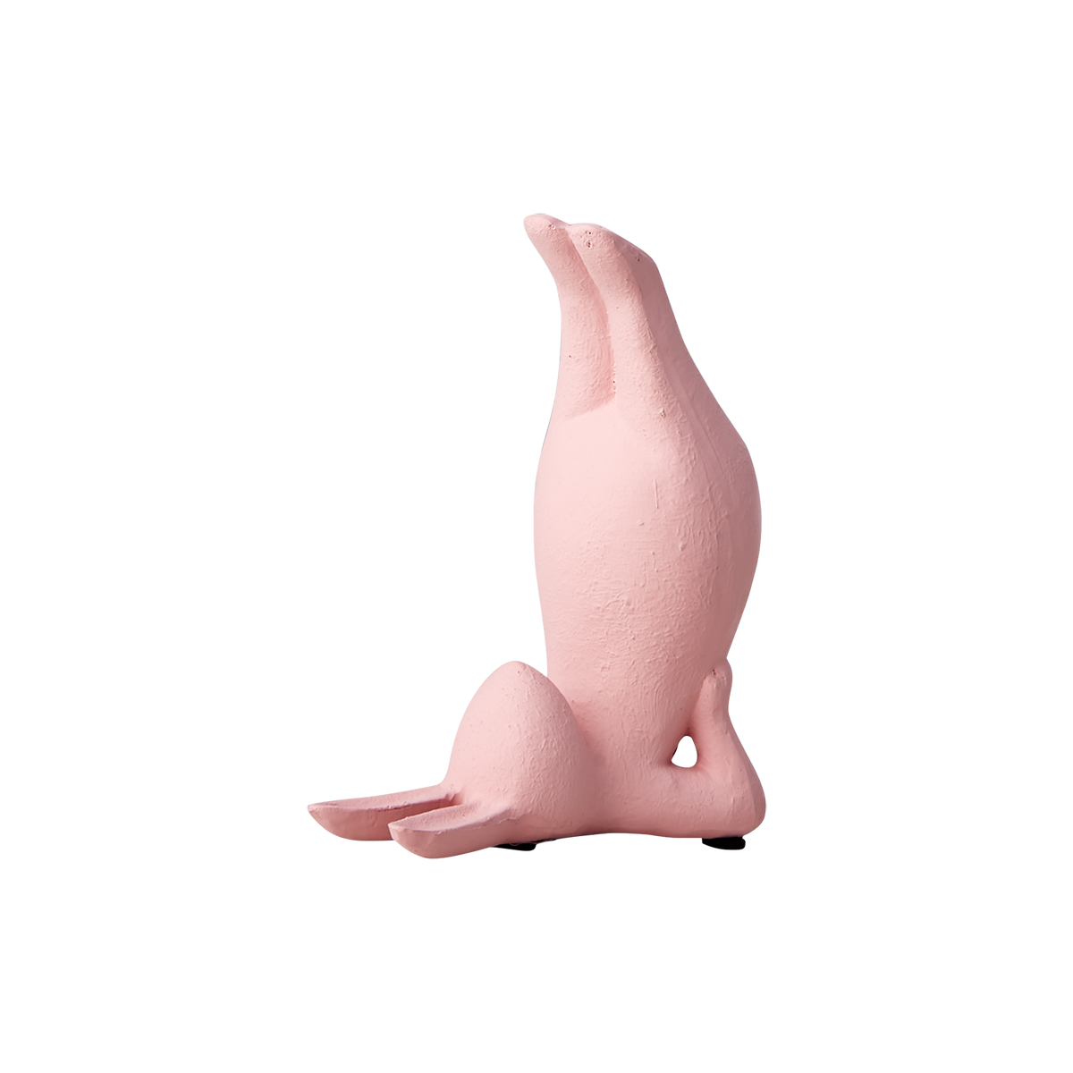 Rosa YOGA kanin dekorationsfigur som står på händer