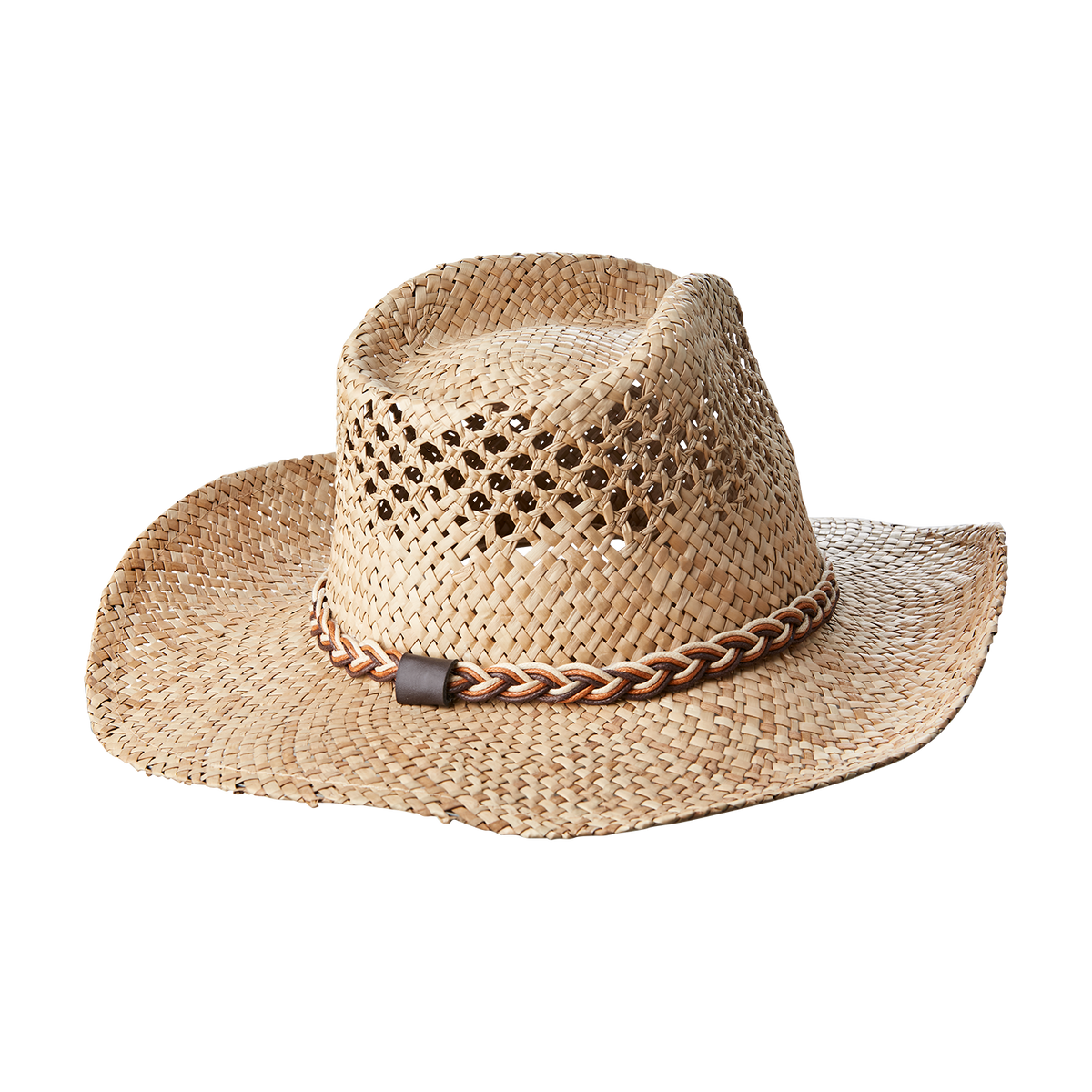 Klassisk cowboy-inspirerad stråhatt i naturmaterial för sommarbruk