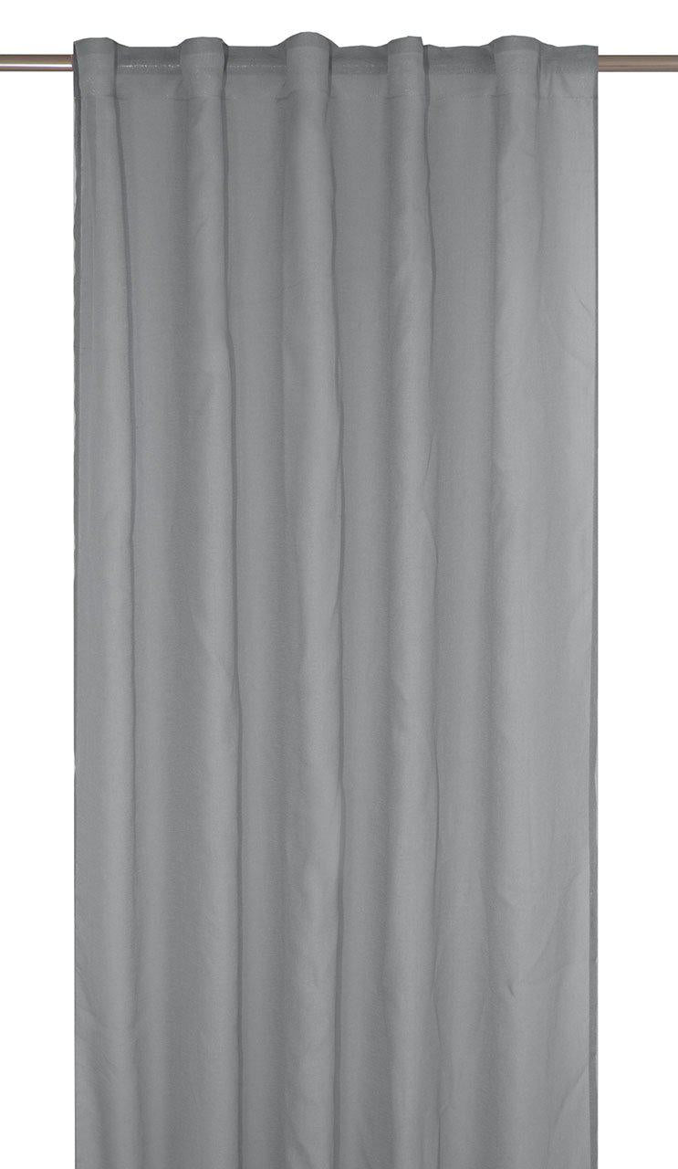 Grå Rimy gardin 280x300 cm i skirt tyg med vacker struktur