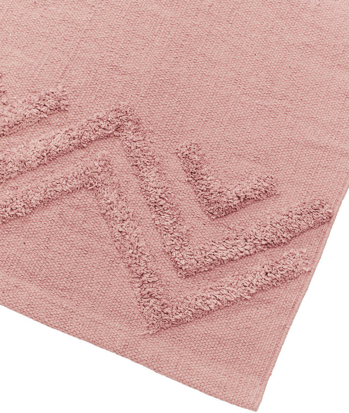 Madison Rose bomullsmatta med tuftade sicksack-detaljer