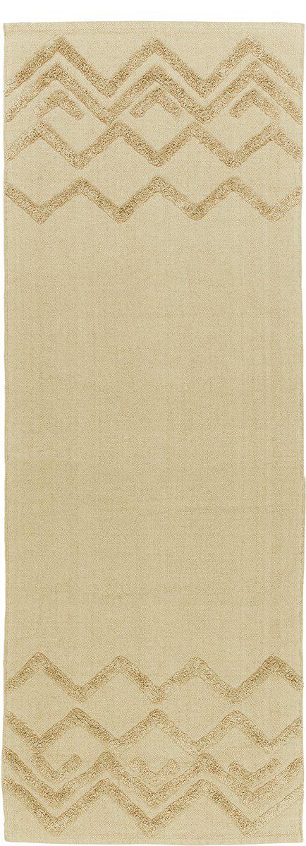 Madison matta iskaffe 70x140 cm i beige bomull med tuftat sicksackmönster
