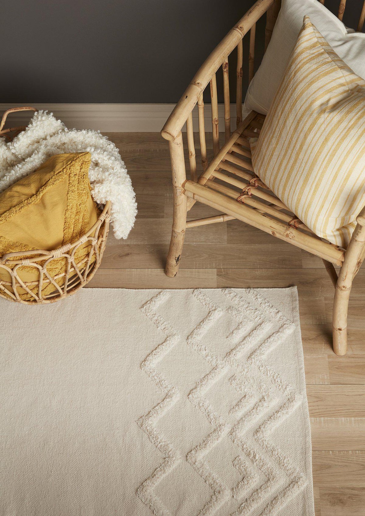 Madison garnmatta 70x240 cm i färgen off white för hall eller korridor