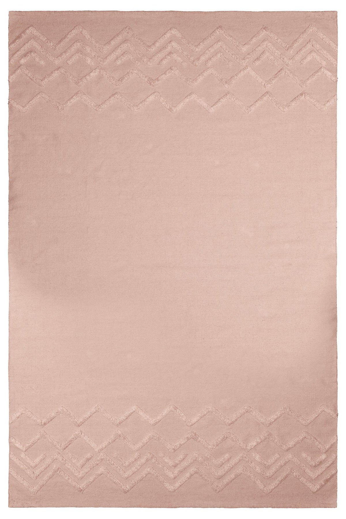 Madison matta rosa 170x240cm i bomull med tuftat reliefmönster