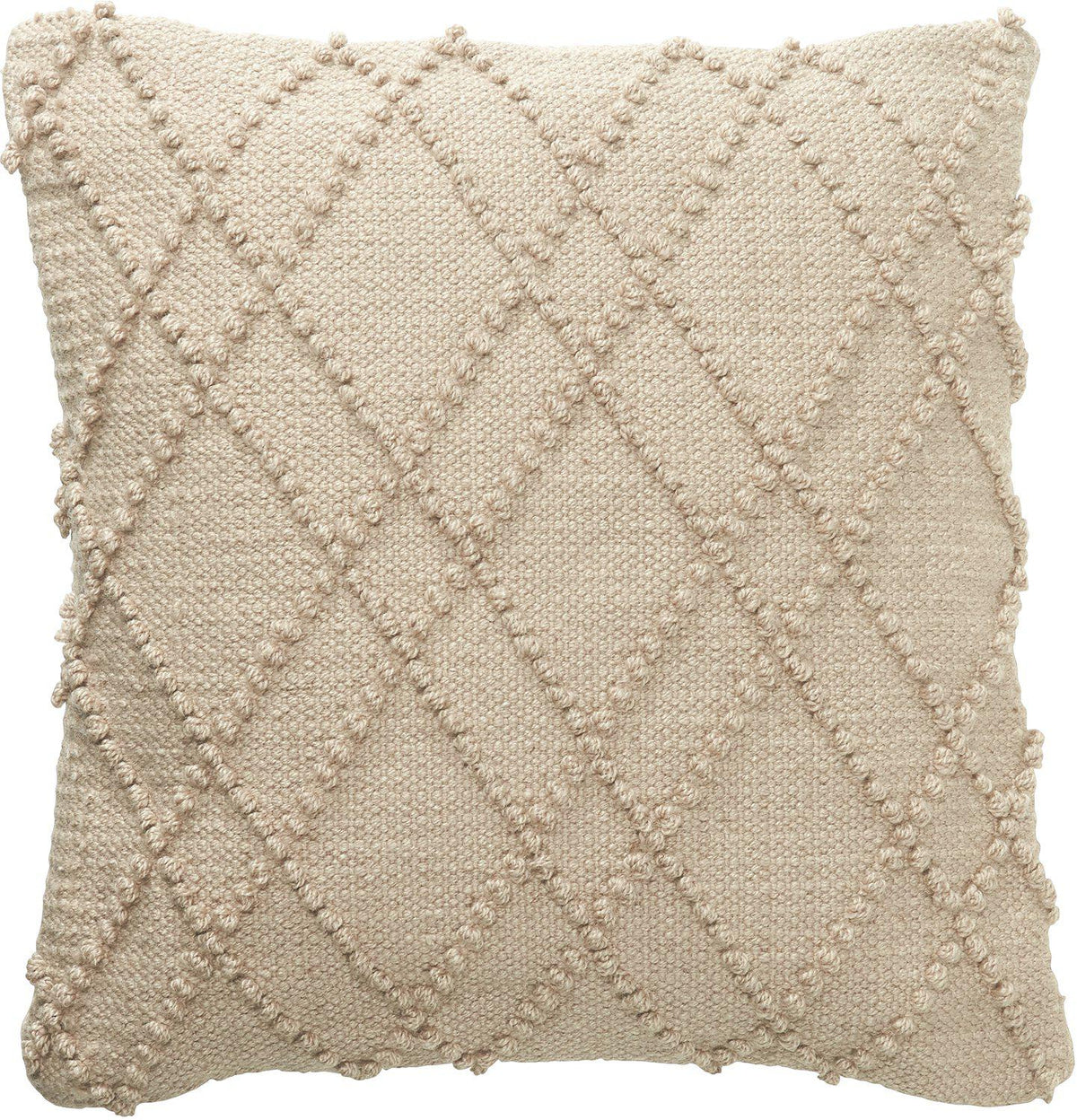 Alma kuddfodral beige 50x50 cm i mjuk återvunnen PET med mönster
