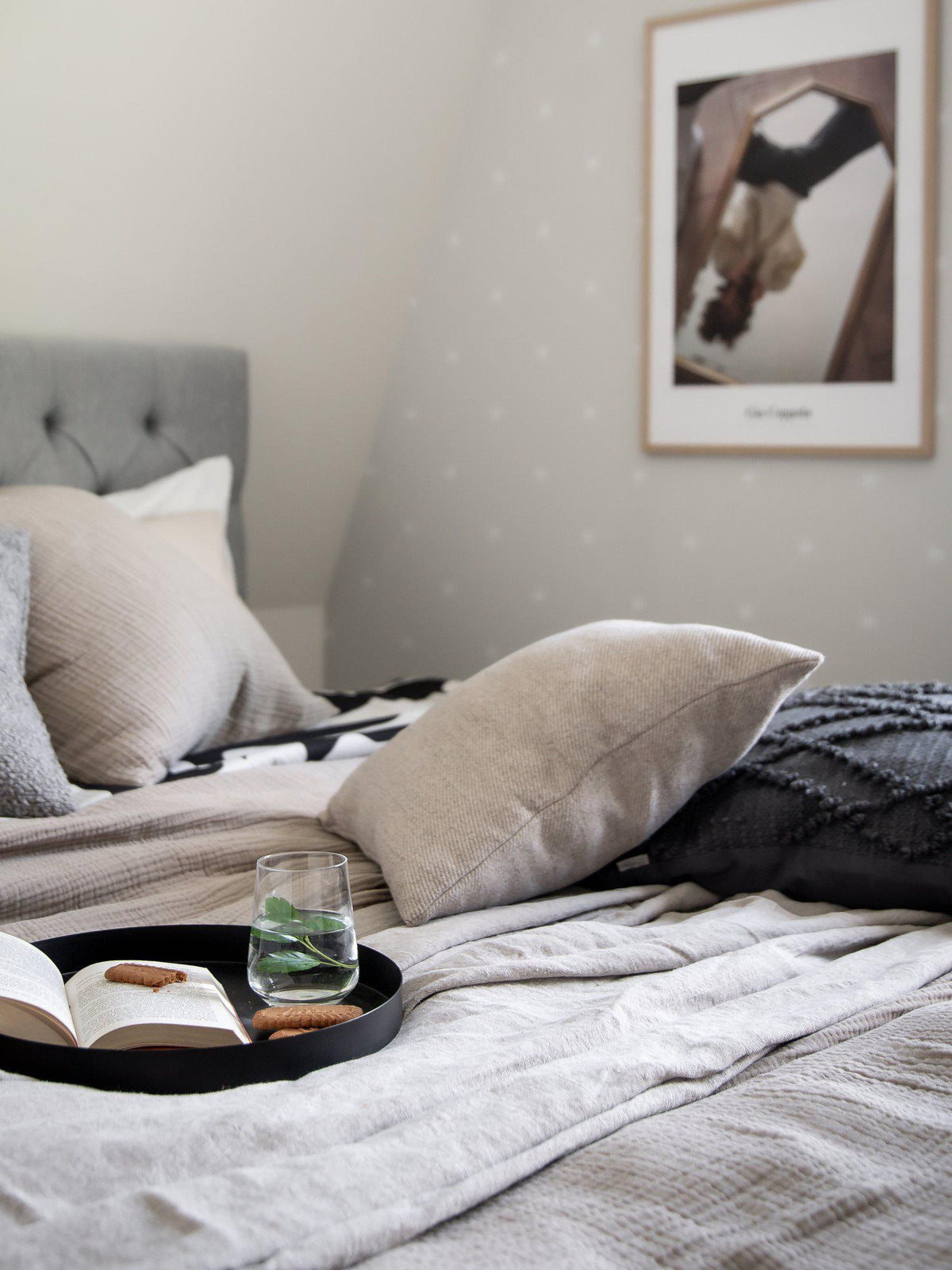 Stilrent beige kuddfodral Greenwich med dold dragkedja