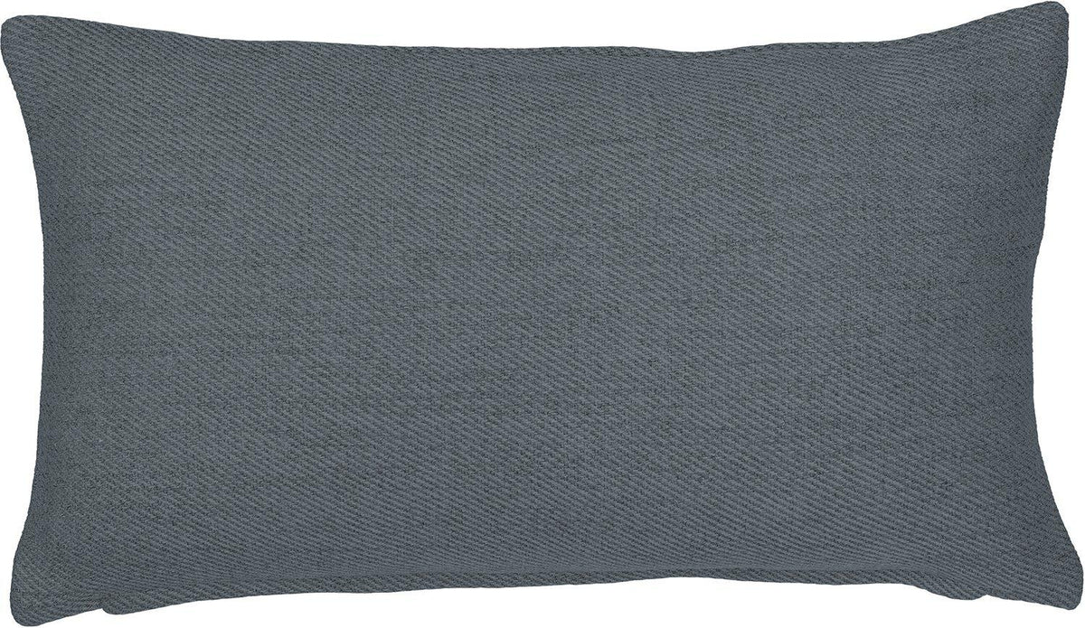 Mörkgrått Greenwich kuddfodral 30x50 cm i ulliknande tyg med diagonal väveffekt