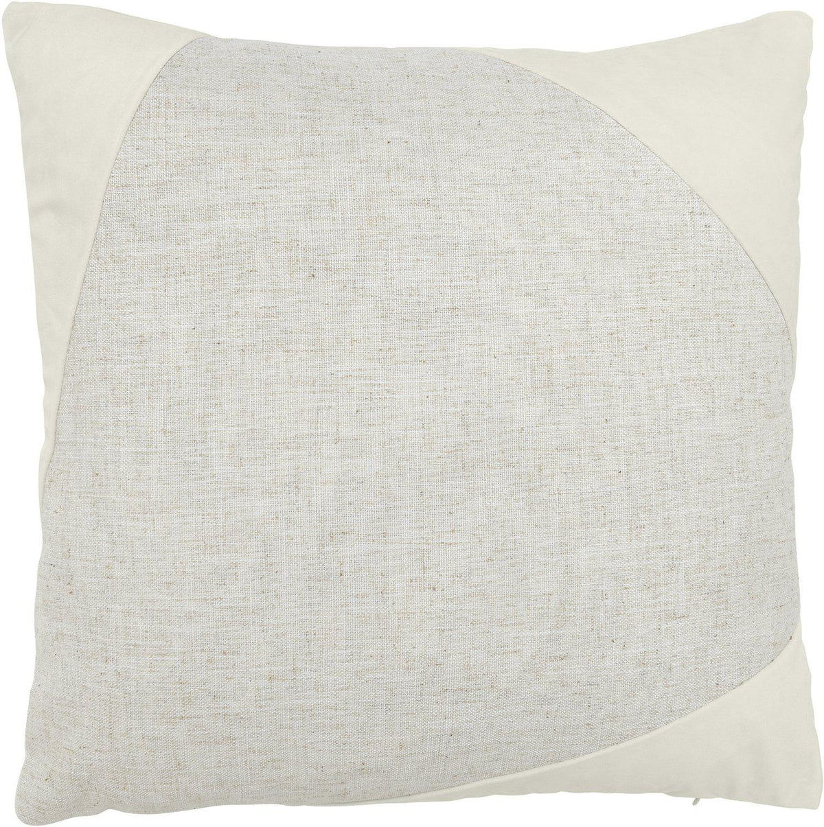 Vitt Inger kuddfodral 45x45 cm i sammet och linnekänsla