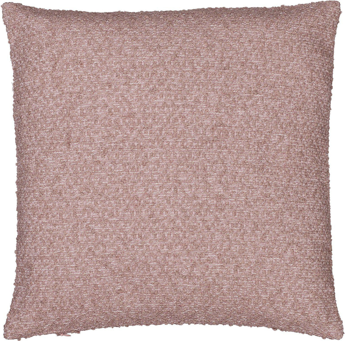 Ljusrosa Trond kuddfodral i bouclétyp framifrån 45x45 cm
