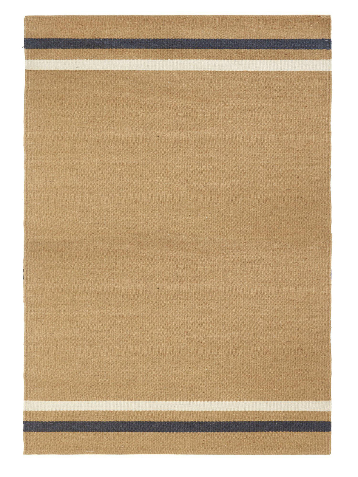 Jeff ullmatta iskaffe 170x240 cm i slätvävd ull med ränder