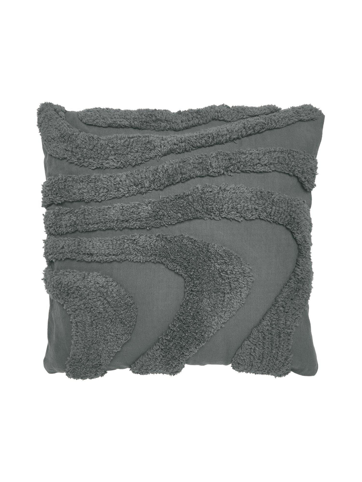 Svea Kuddfodral 45x45 cm i färgen asfalt med tuftat mönster i bomull