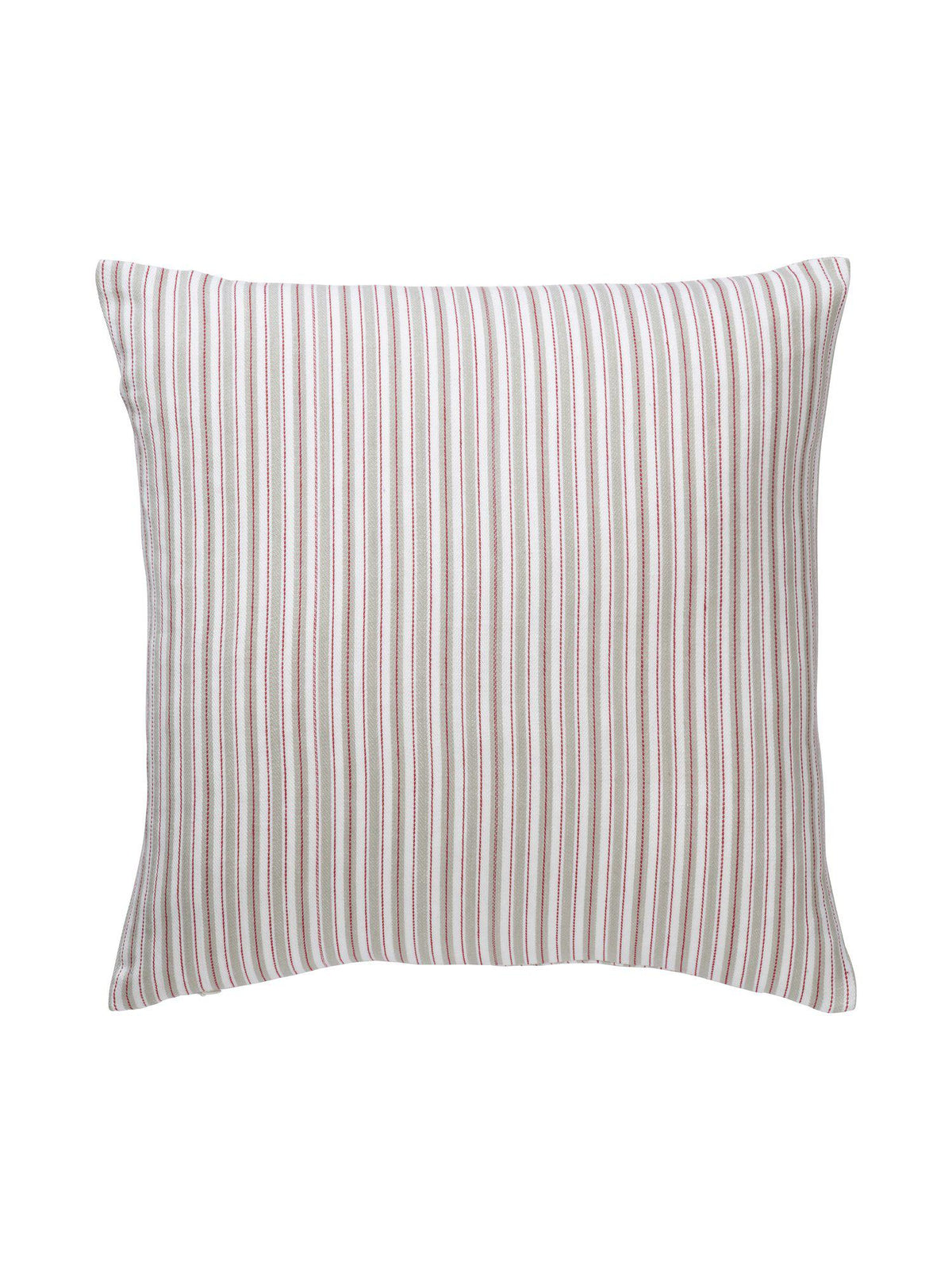 Beigerandigt Robin kuddfodral 45x45 cm i tidlös design med vertikala ränder