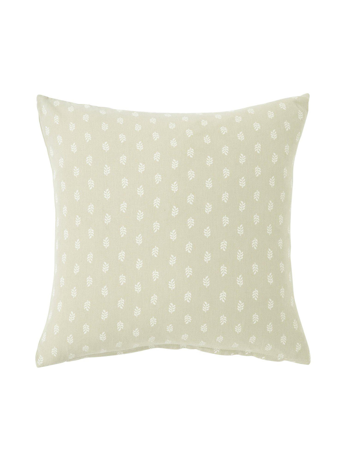 Salviagrönt Milly kuddfodral 45x45 cm i bomull med blocktryckt mönster