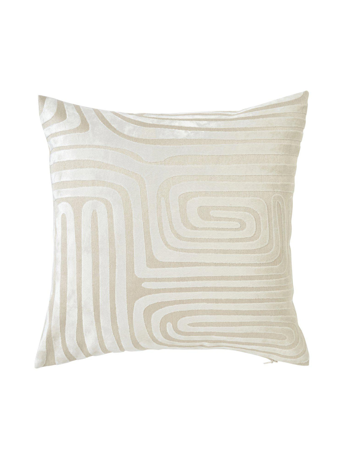 Molly kuddfodral offwhite med mönstrad sammetsrelief 45x45 cm