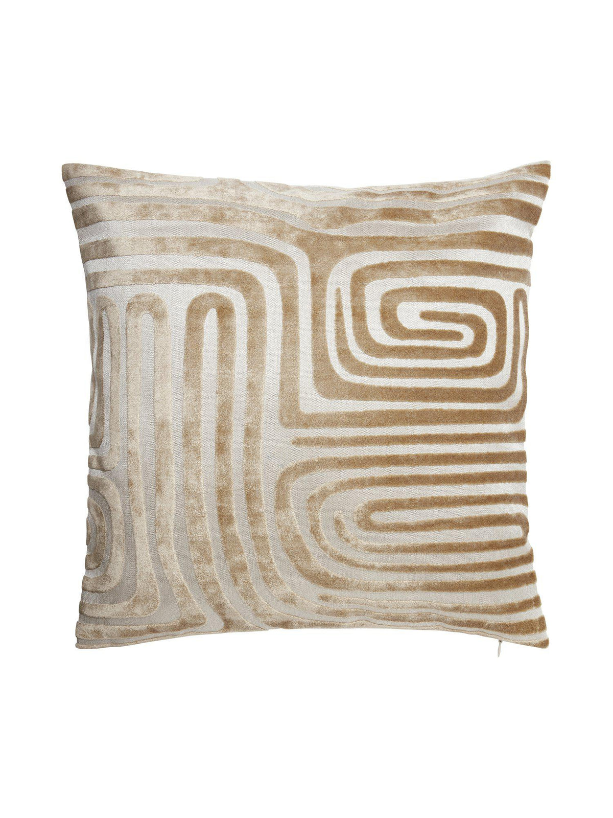 Molly kuddfodral iskaffe 45x45 cm med mönstrad sammetsrelief framifrån