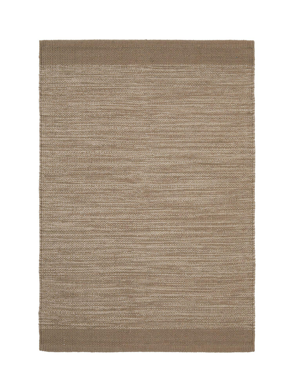 Vävd bomullsmatta Eve i färgen mocca med melerat mönster, storlek 170x240 cm