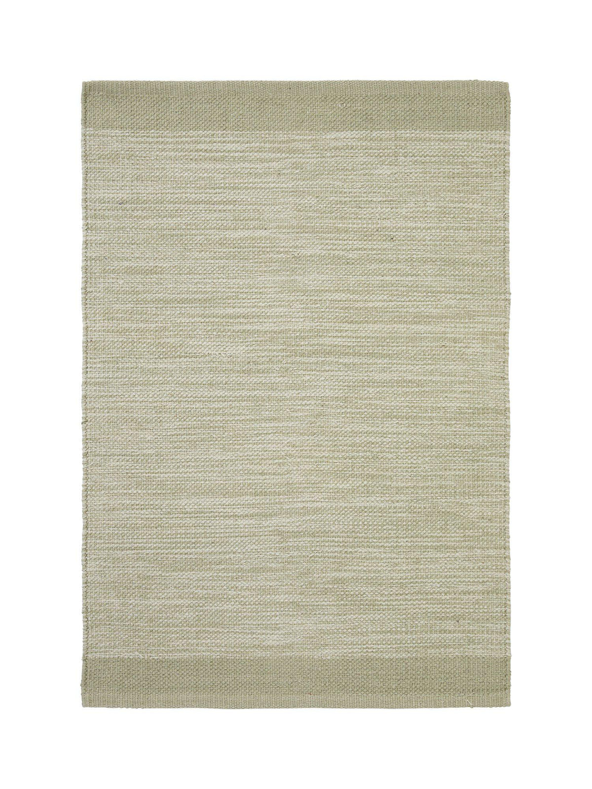Eve matta salvia 60x90 cm i vävd bomull med melerad textur sedd framifrån