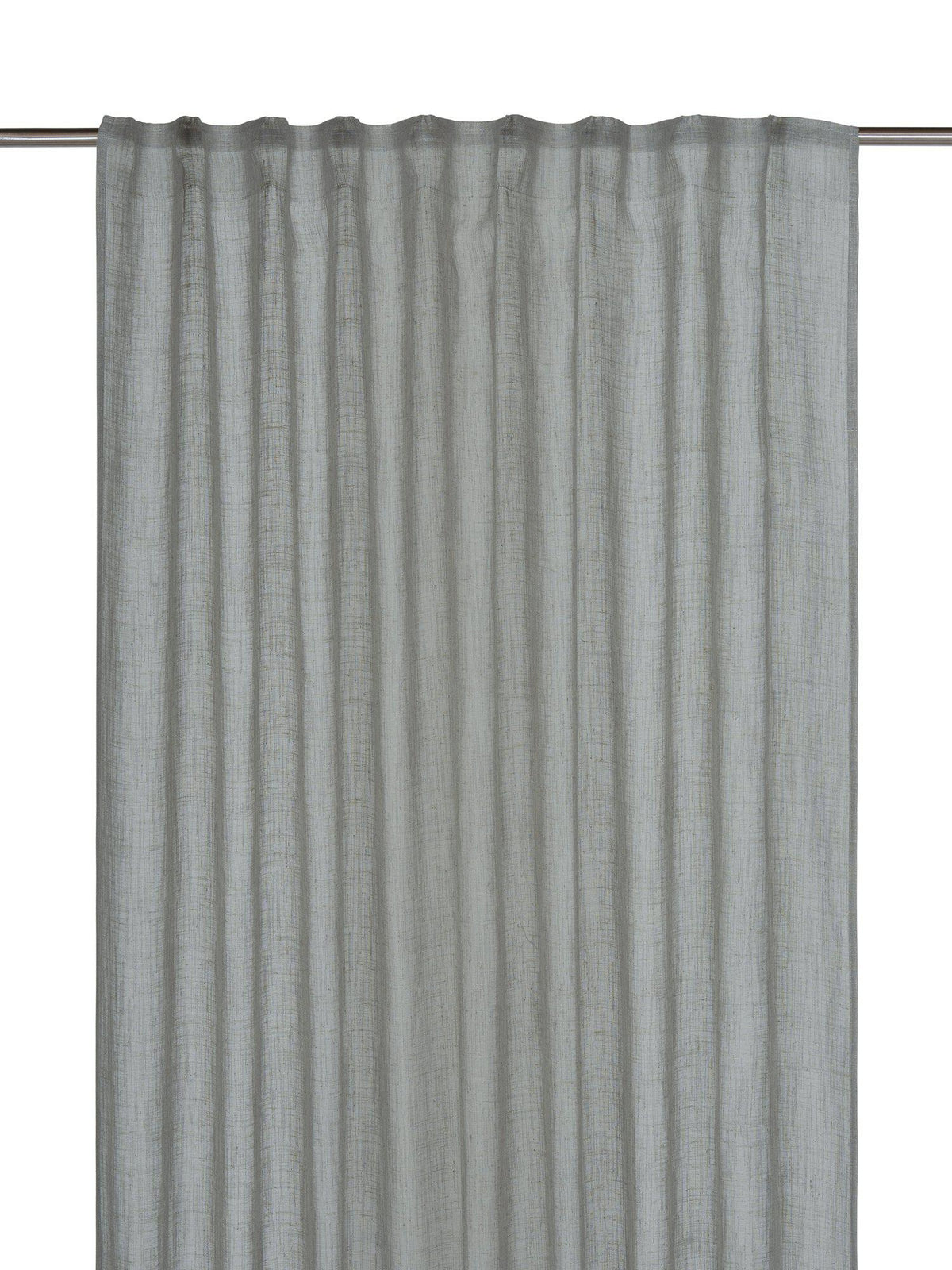Edith gardin beige 2-pack hängande på gardinstång med vackert fall