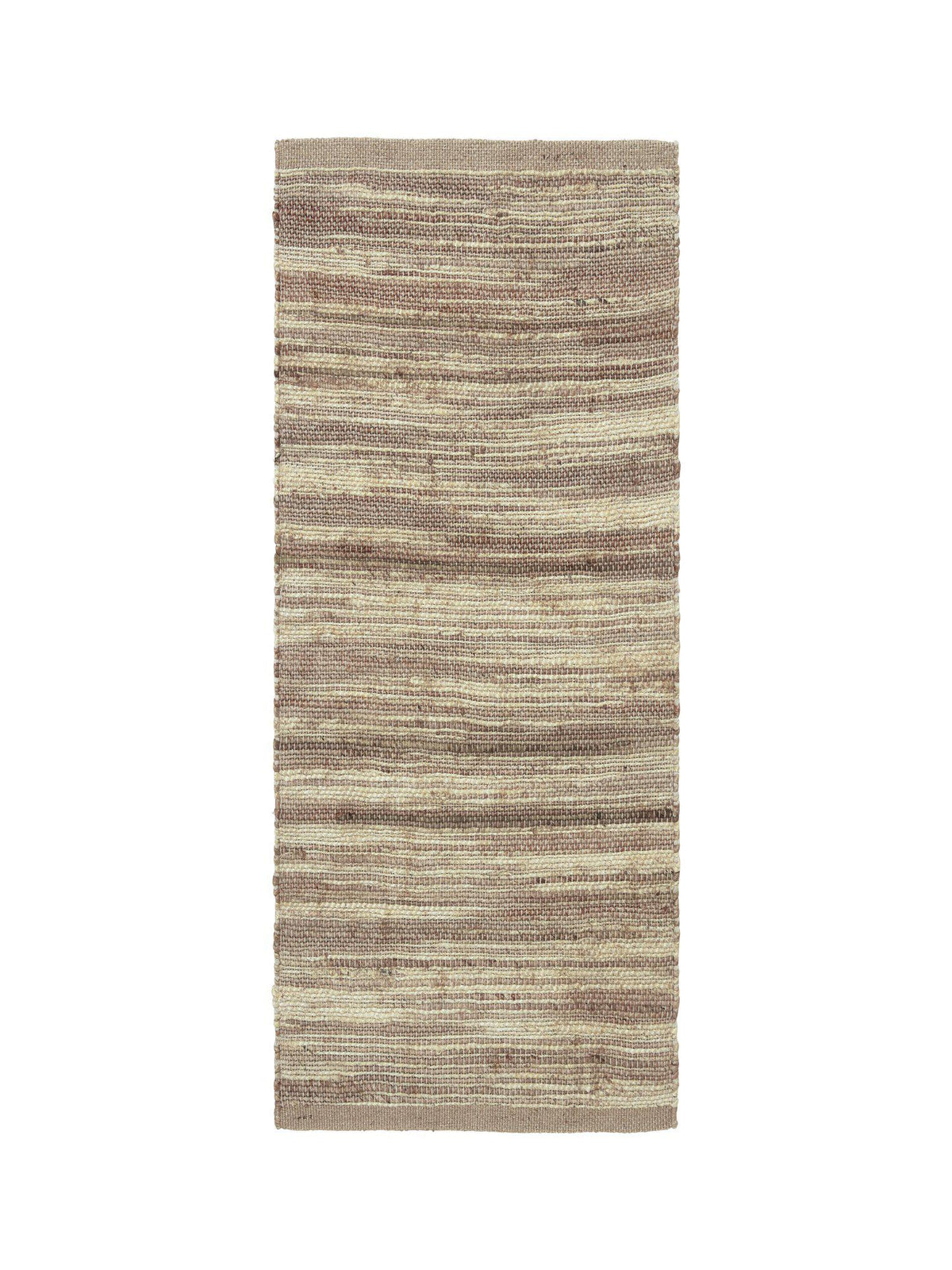Justus matta 70x200cm i melerad naturfärgad jute sedd uppifrån