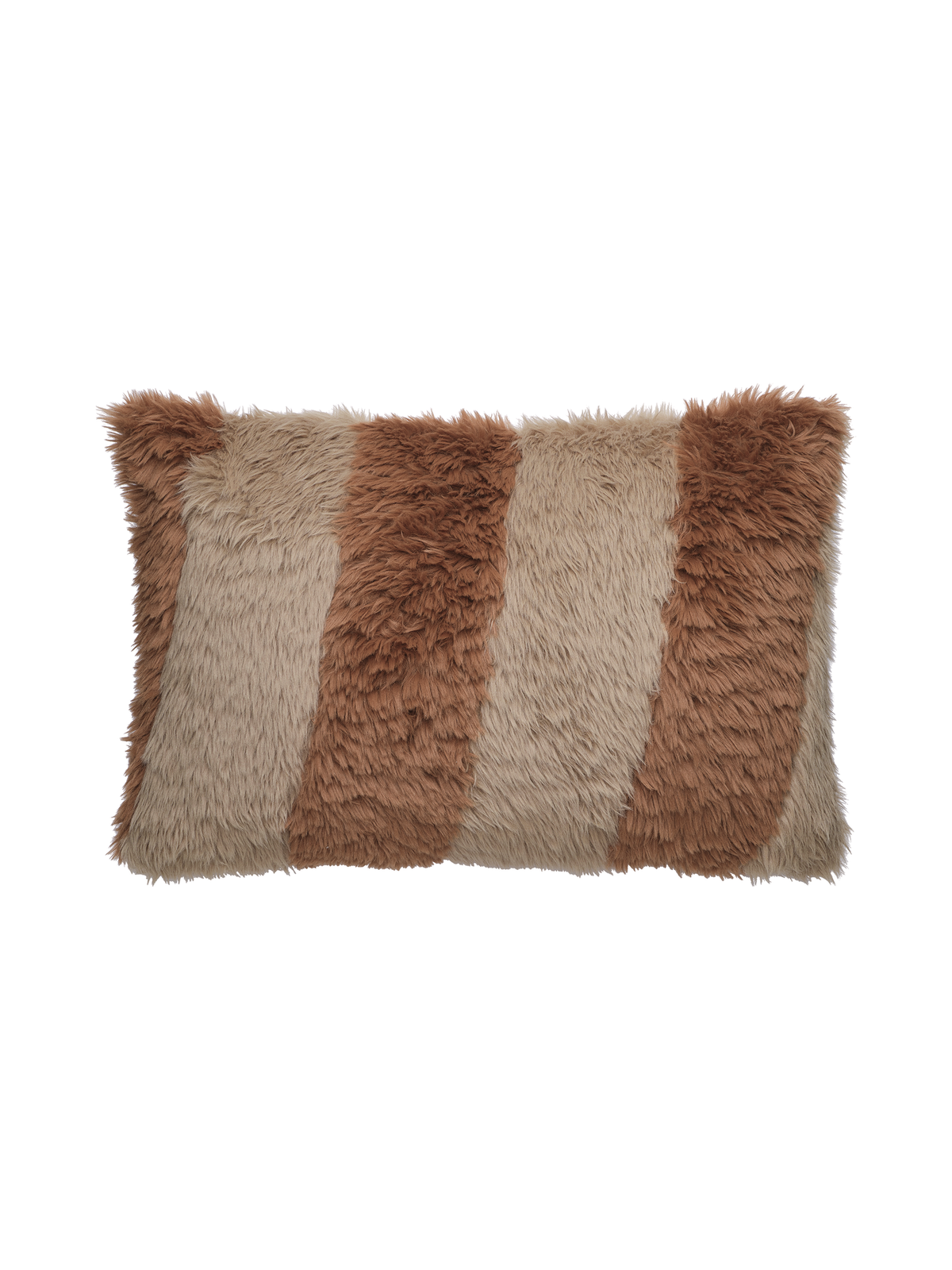 Costa kudde Fudge 40x60cm i randig fuskpäls