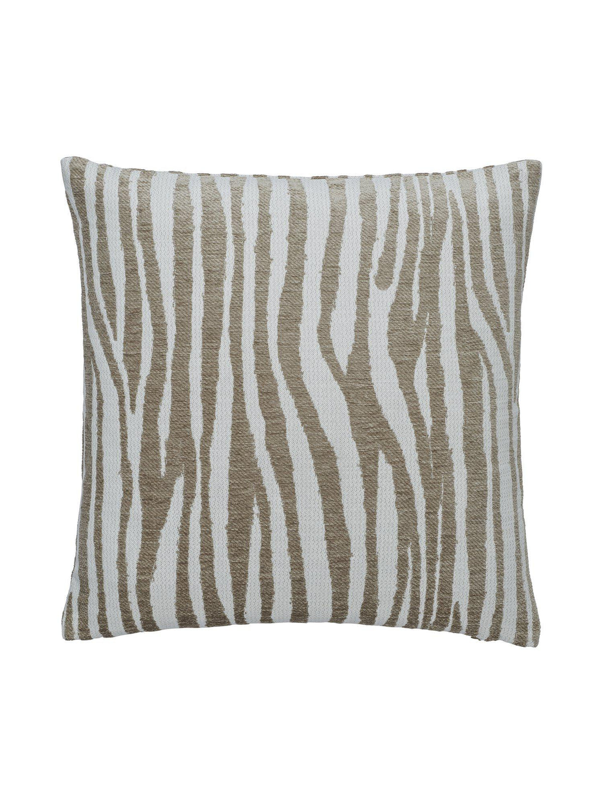 Marty kuddfodral nougat 45x45 cm med zebra-liknande mönster i sammetsrelief