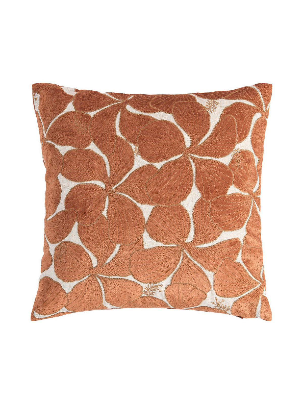 Lilja kuddfodral toast 45x45 cm med blommigt mönster i sammet