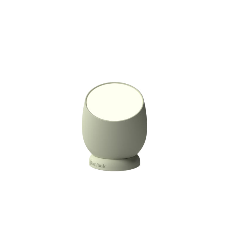 Beam trådlös LED-lampa Dusty Olive på sin löstagbara bas