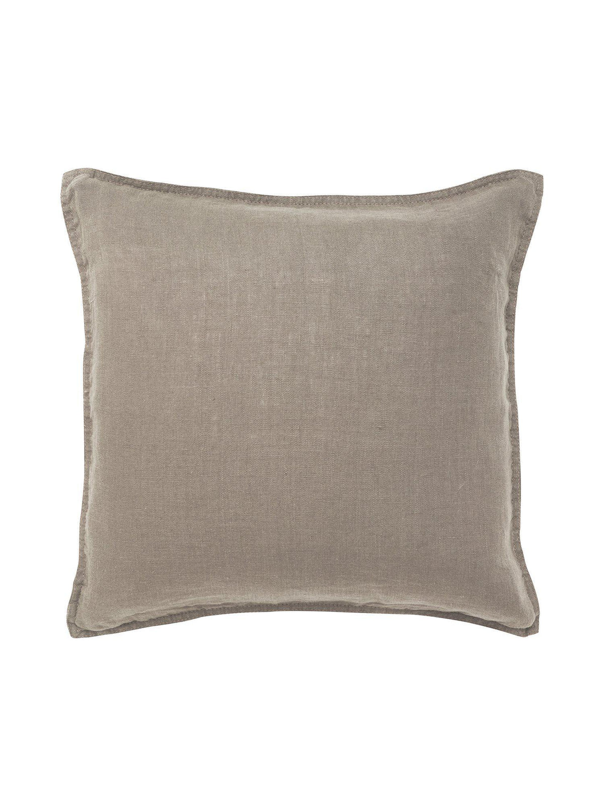 Julie kuddfodral i naturligt färgat linne 45x45 cm med dekorativ kantsöm