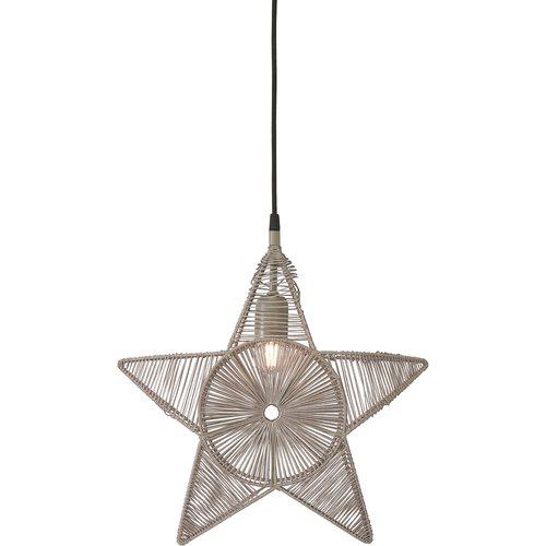 Modern geometrisk adventsstjärna Regina Star i vitt utförande