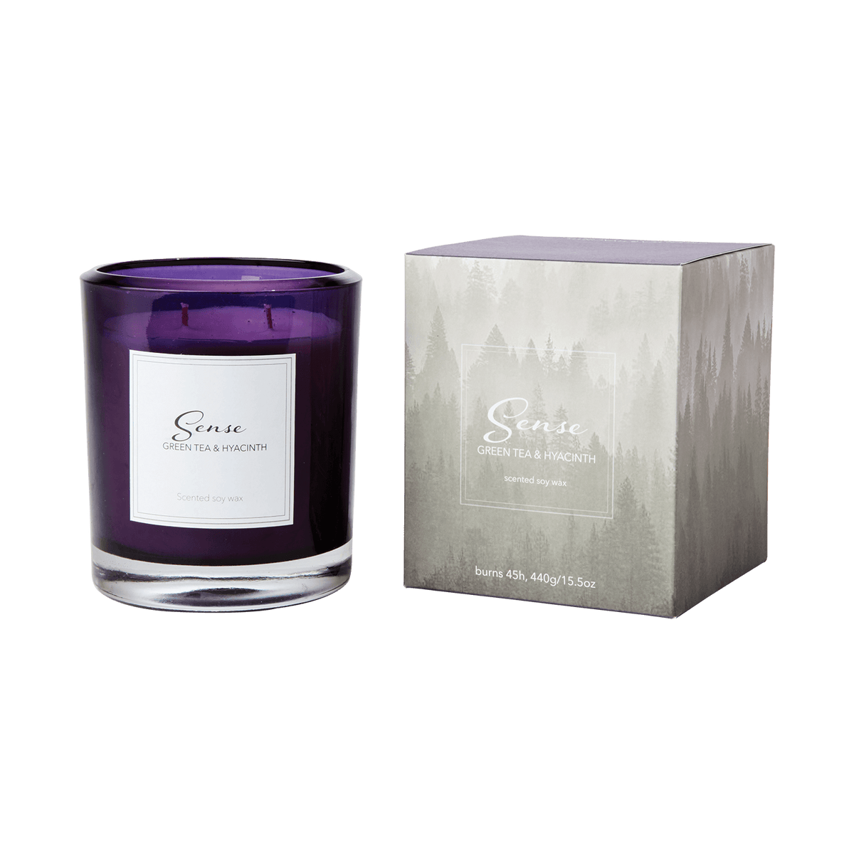 SENSE Doftljus Green tea & hyacinth, Lila Doftljus Affari of Sweden