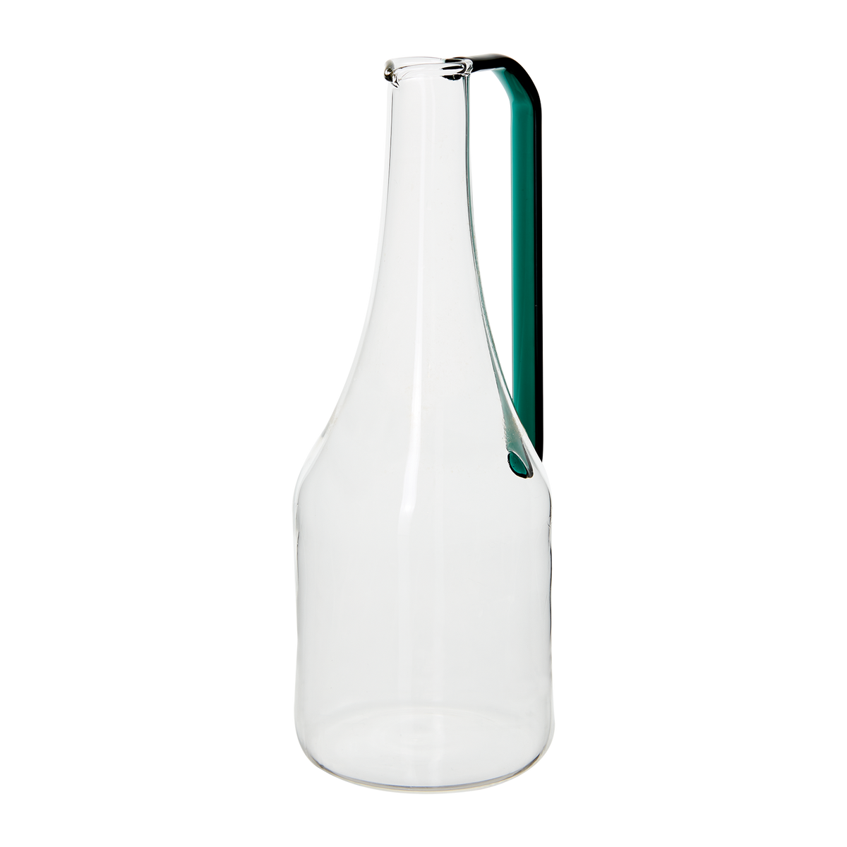 JEKYLL glaskanna i klart glas med grönt handtag